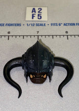 1/12 Scale Four Horsemen - Mythic Legions Fantasy Oger Warrior Helmet Head Sculpt with Horns
