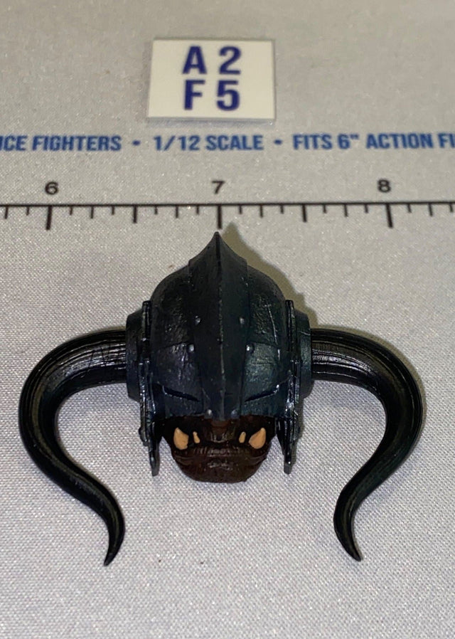 1/12 Scale Four Horsemen - Mythic Legions Fantasy Oger Warrior Helmet Head Sculpt with Horns