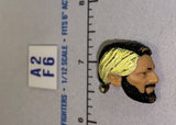 1/12 Scale Male Head Sculpt with Long Black Hair and Blonde Highlights - Mattel WWE