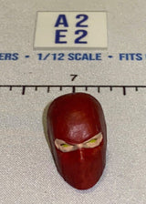 1/12 Scale Superhero Red Full Face Mask Head Sculpt - Icon Heroes