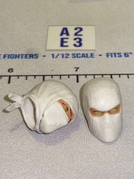 1/12 Scale Ninja White Masked Head Sculpt Set - Icon Heroes