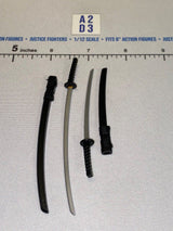 1/12 Scale Icon Heroes Medieval Japanese Katana and Wakizashi Sword Set with Scabbards