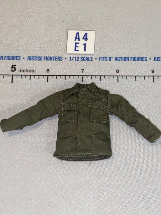 1/12 Scale WWII US Army HBT Shirt - Olive Drab