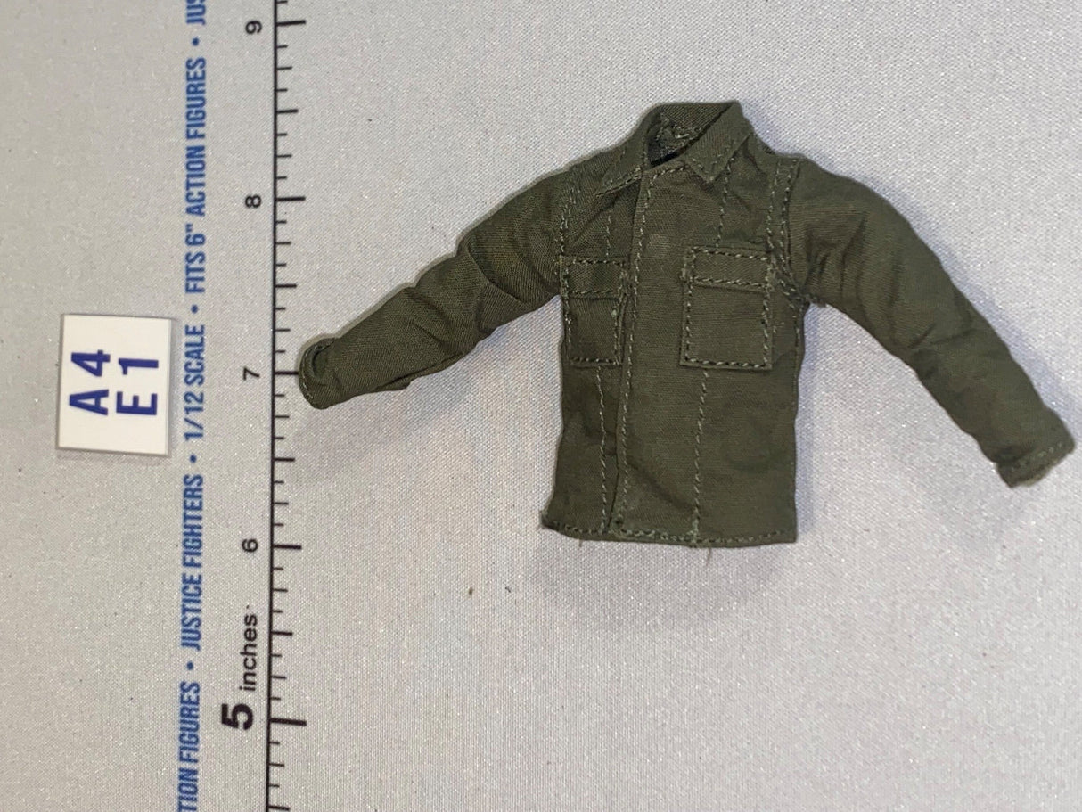1/12 Scale WWII US Army HBT Shirt - Olive Drab