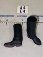 1/12 Scale WWII German Officer Black Riding Boots - DiD Rommel