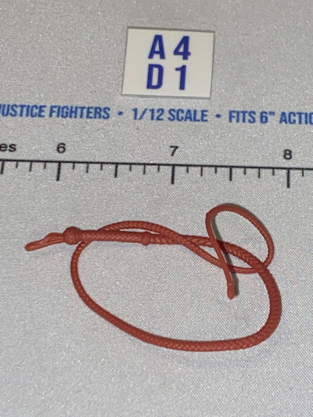 1/12 Scale Western Era Bull Whip - Indiana Jones - Red-Brown