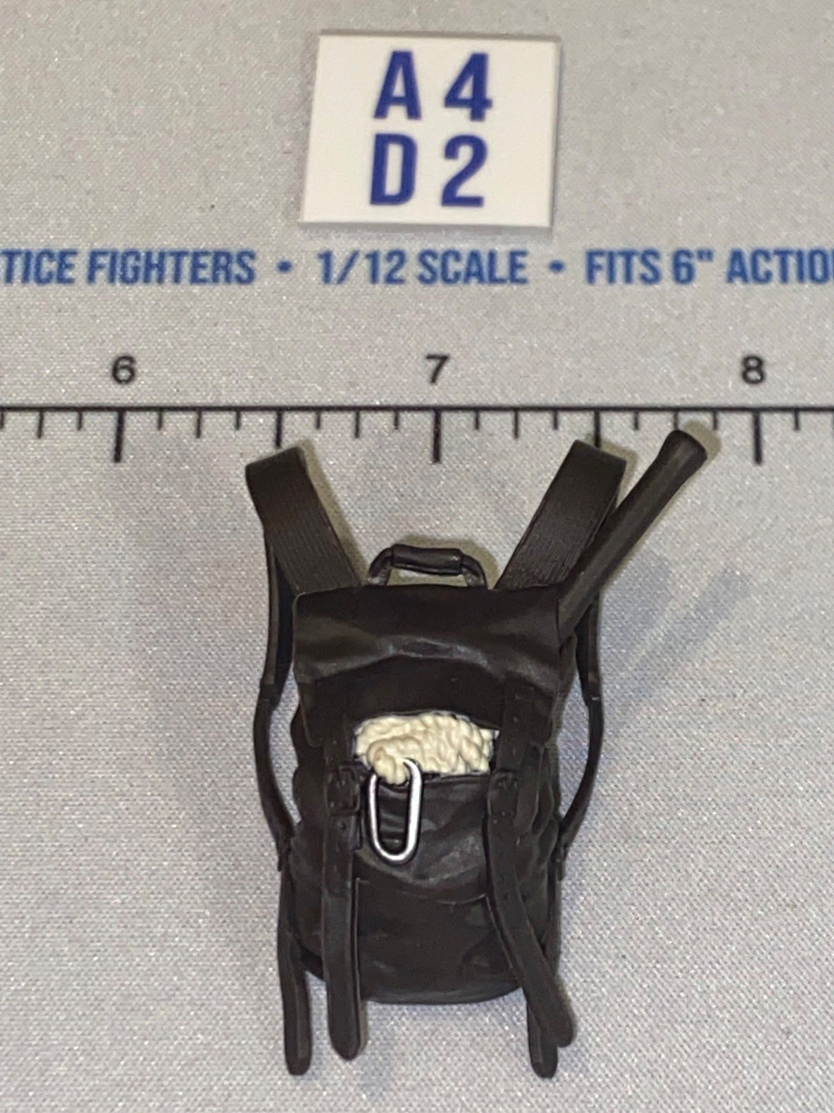 1/12 Scale WWII Era Backpack with Carabiner - Indiana Jones