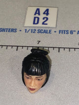 1/12 Scale GI Joe Classified Asian Female Head Sculpt with Black Updo Hair
