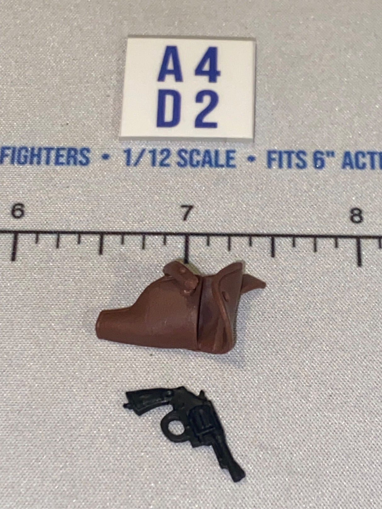 1/12 Scale WWII British Revolver Pistol and Holster - Indiana Jones