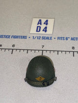 1/12 Scale WWII US Army M1 Helmet with Net Cover and Ranger Insignia