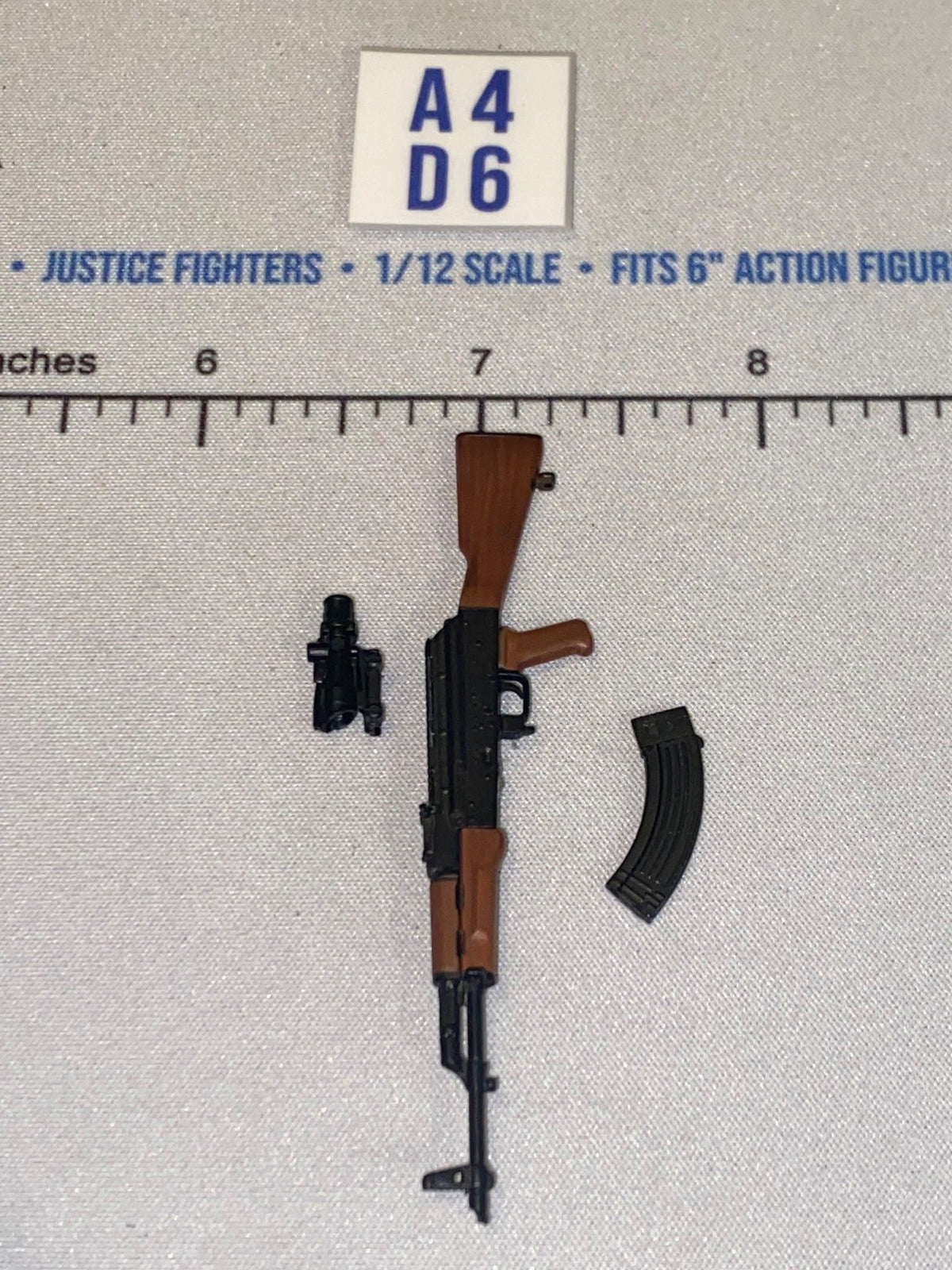 1/12 Scale Modern Era AK-Style Assault Rifle with Scope