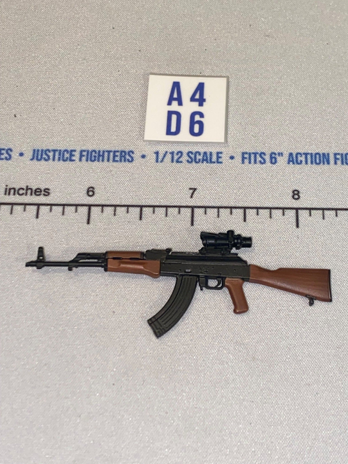 1/12 Scale Modern Era AK-Style Assault Rifle with Scope