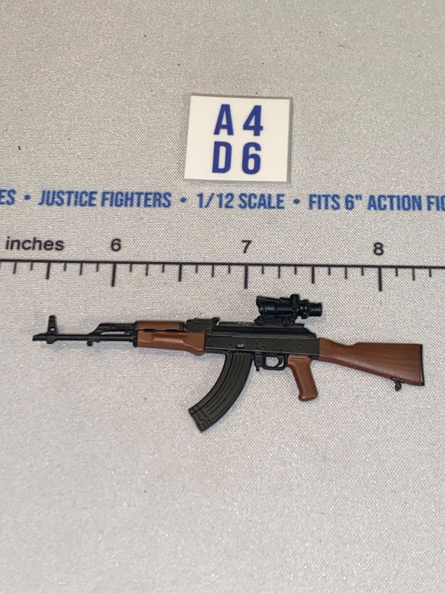 1/12 Scale Modern Era AK-Style Assault Rifle with Scope