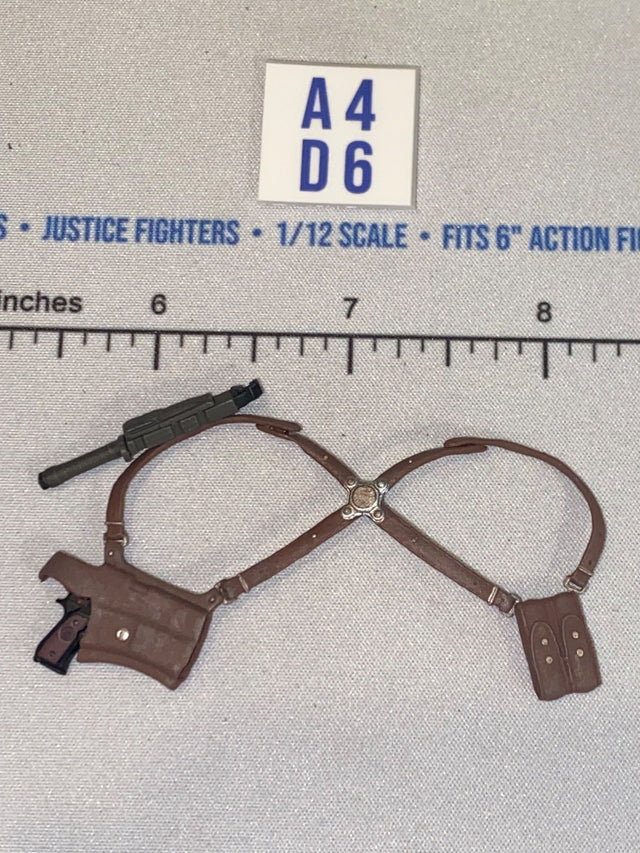 1/12 Scale Modern Era Pistol Shoulder Holster Rig with Harness