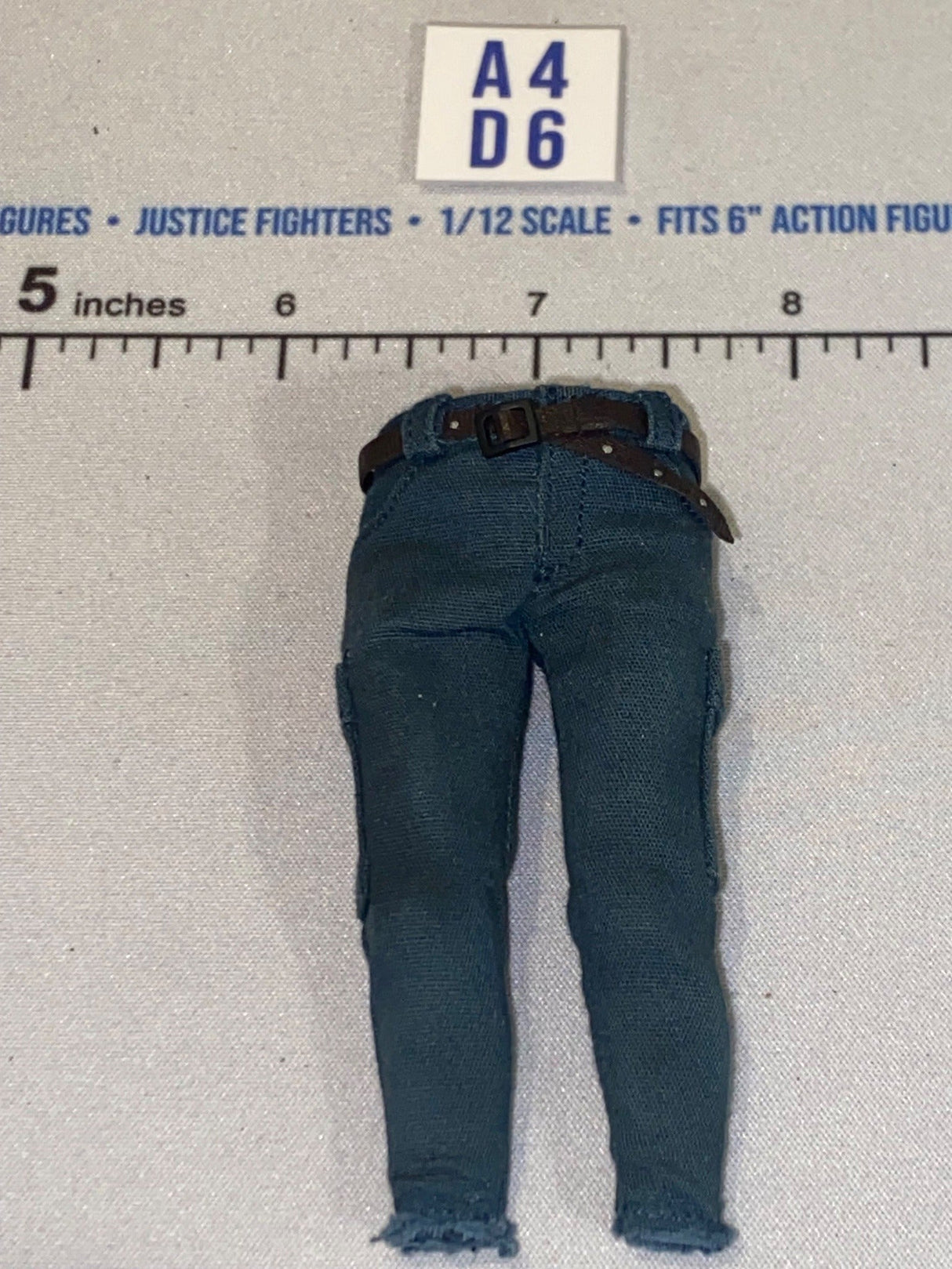 1/12 Scale Modern Western Blue Jeans with Belt
