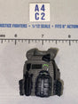 1/12 Scale Modern Era Grey Tactical Plate Carrier Vest with Ammunition Pouches and Grenade - Valaverse