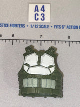 1/12 Scale Valaverse Modern Era Olive Drab Tactical Plate Carrier Vest with Ammunition Pouches