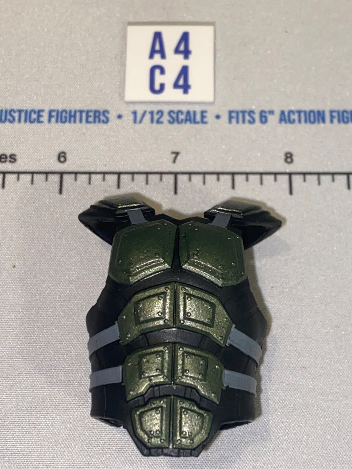 1/12 Scale Valaverse Modern Era Science Fiction Body Armor Vest - Black and Green