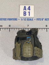 1/12 Scale Valaverse Modern Era Olive Drab Tactical Plate Carrier Vest with Ammunition Pouches