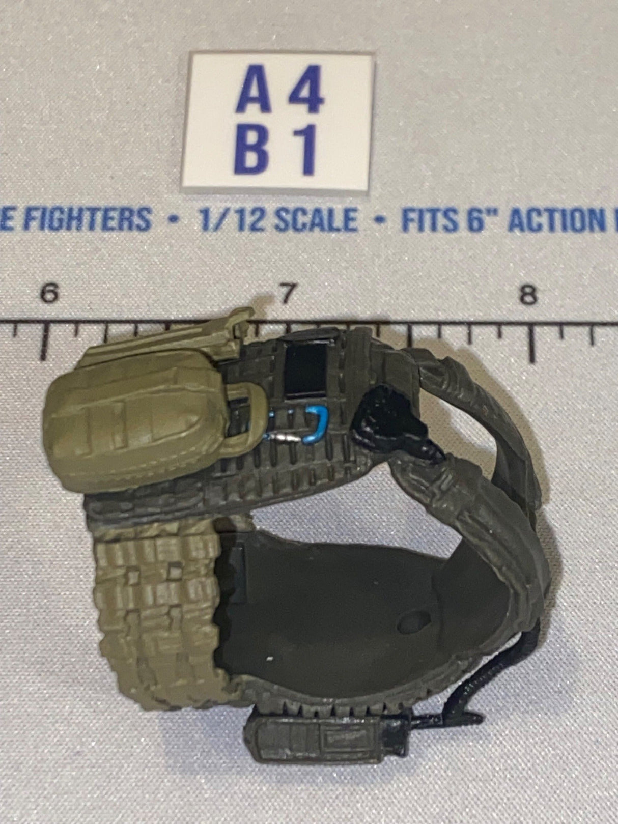 1/12 Scale Valaverse Modern Era Olive Drab Tactical Plate Carrier Vest with Ammunition Pouches