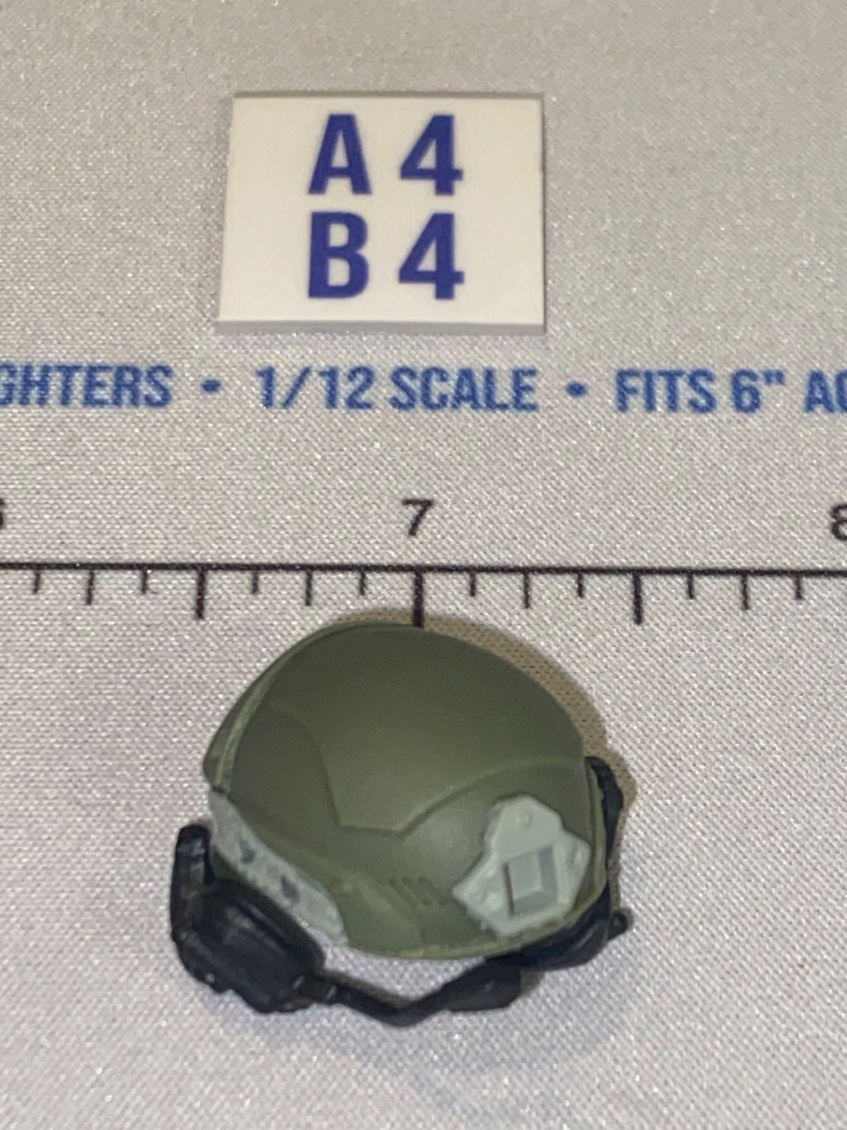 1/12 Scale Modern Era Olive Drab Tactical Helmet with Communications Headset - Valaverse