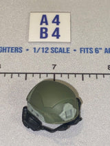 1/12 Scale Modern Era Olive Drab Tactical Helmet with Communications Headset - Valaverse