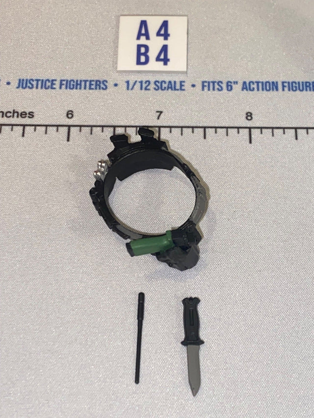1/12 Scale Valaverse Modern Era Tactical Wrist Gauntlet with Knife and Rod Accessories