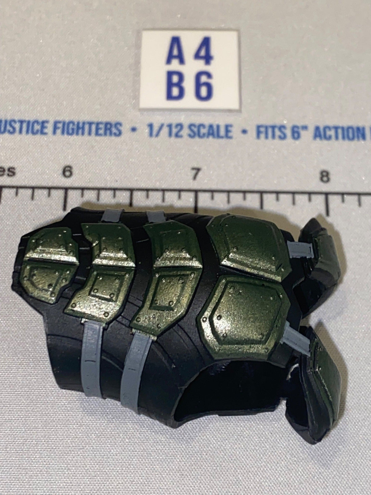 1/12 Scale Valaverse Modern Era Science Fiction Body Armor Vest - Black and Green