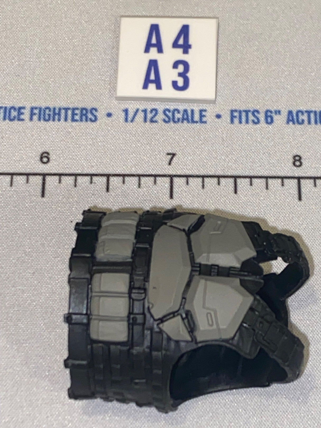 1/12 Scale Modern Era Black and Gray Tactical Body Armor Vest - Valaverse