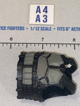 1/12 Scale Modern Era Black and Gray Tactical Body Armor Vest - Valaverse
