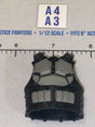 1/12 Scale Modern Era Black and Gray Tactical Body Armor Vest - Valaverse