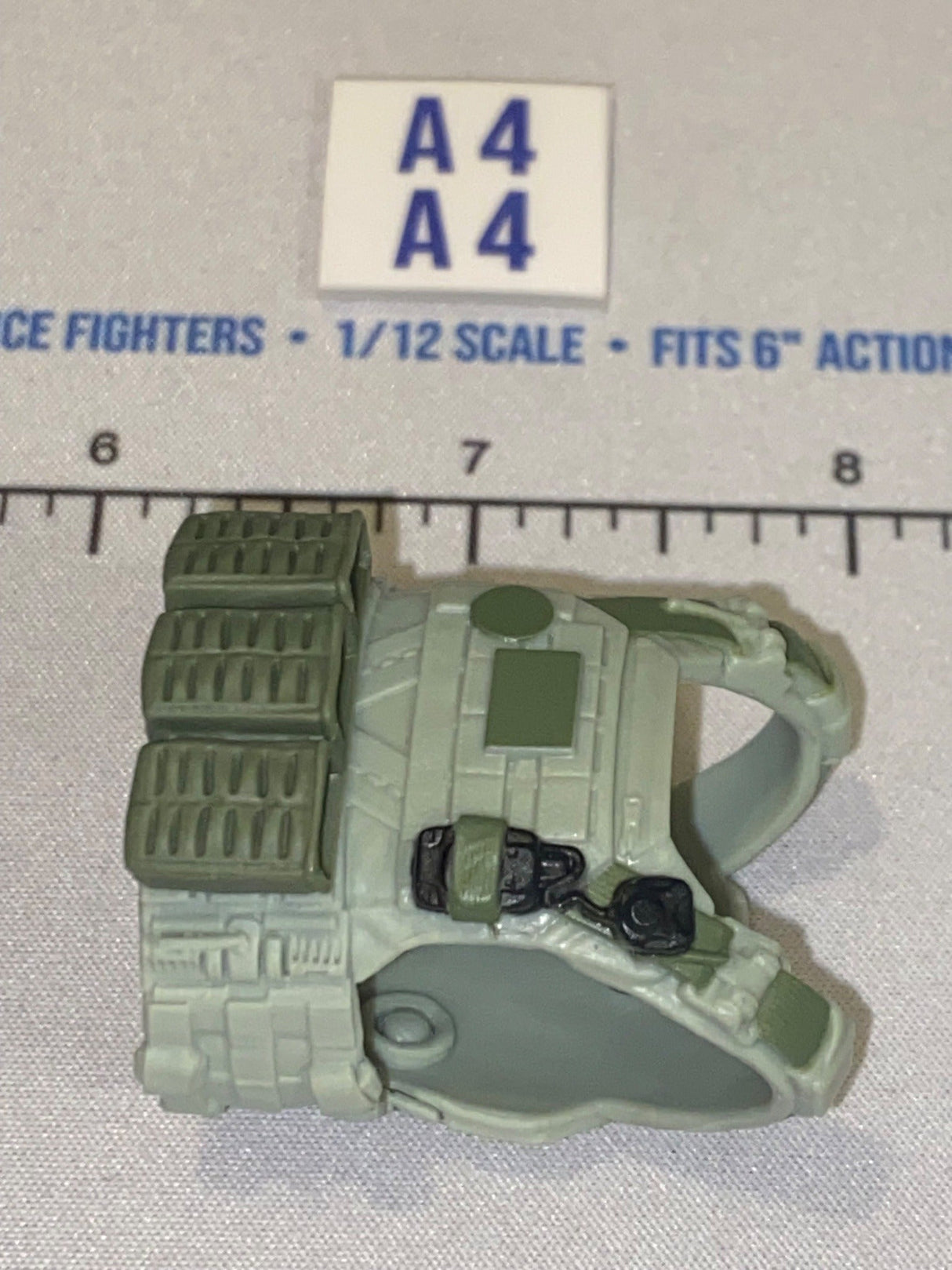 1/12 Scale Modern Era Olive Drab Tactical Plate Carrier Vest with Ammunition Pouches - Valaverse