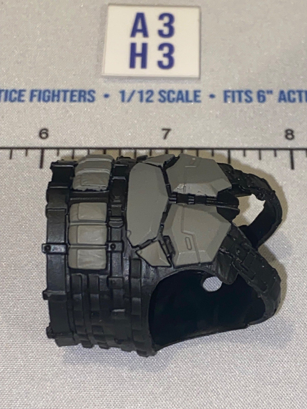 1/12 Scale Modern Era Black and Gray Tactical Body Armor Vest - Valaverse