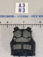 1/12 Scale Modern Era Black and Gray Tactical Body Armor Vest - Valaverse