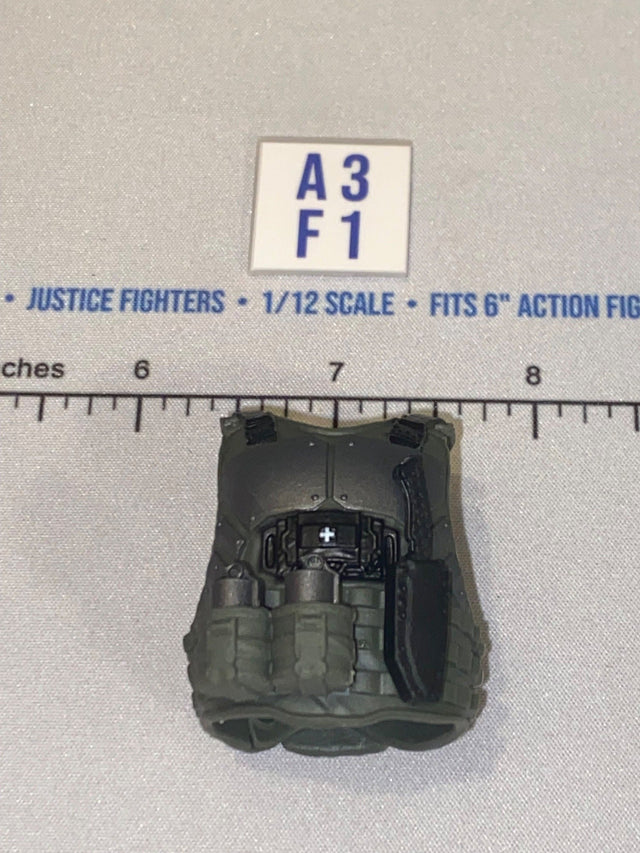 1/12 Scale Modern Era Olive Drab Tactical Body Armor Vest - Valaverse