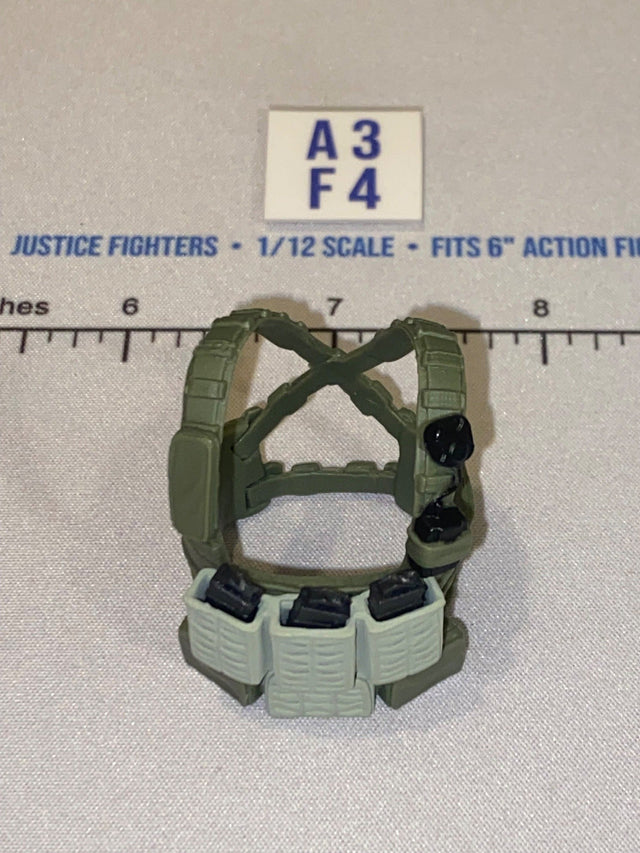 1/12 Scale Valaverse Modern Era Olive Drab Tactical Chest Rig and Magazine Belt Set