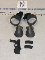 1/12 Scale Modern Era Pistol Thigh Holster and Knee Pads Set - Valaverse