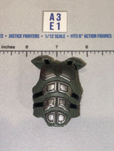 1/12 Scale Science Fiction Body Armor Vest Olive Drab and Dark Silver - Valaverse