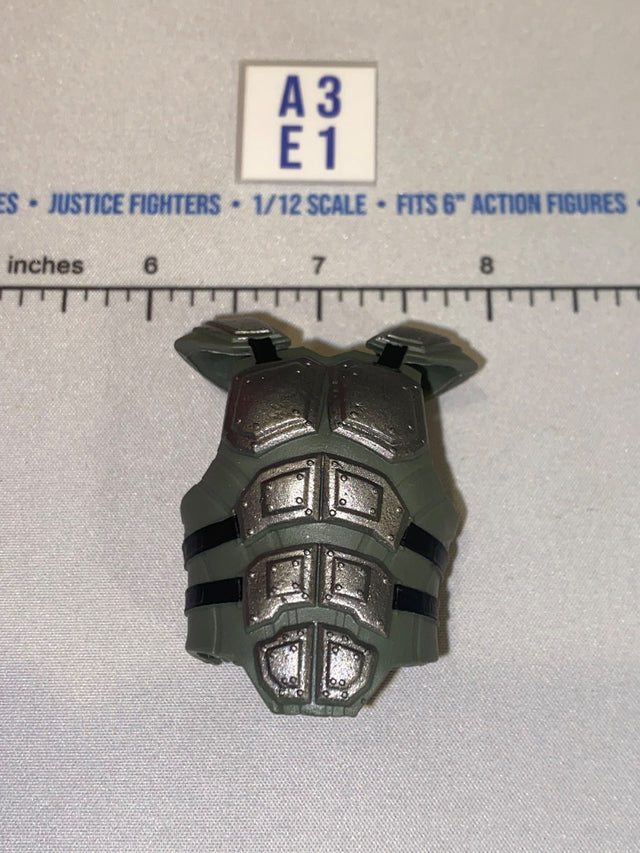1/12 Scale Science Fiction Body Armor Vest Olive Drab and Dark Silver - Valaverse