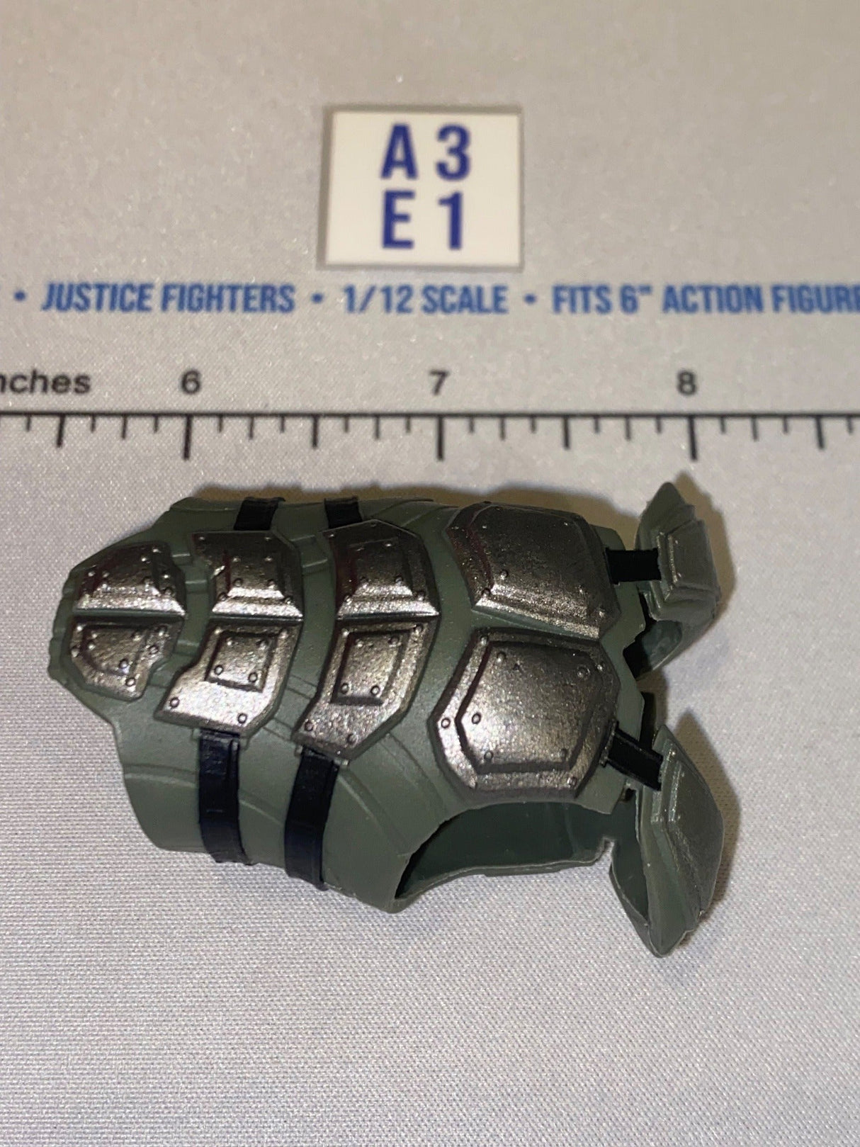 1/12 Scale Science Fiction Body Armor Vest Olive Drab and Dark Silver - Valaverse