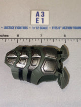 1/12 Scale Science Fiction Body Armor Vest Olive Drab and Dark Silver - Valaverse