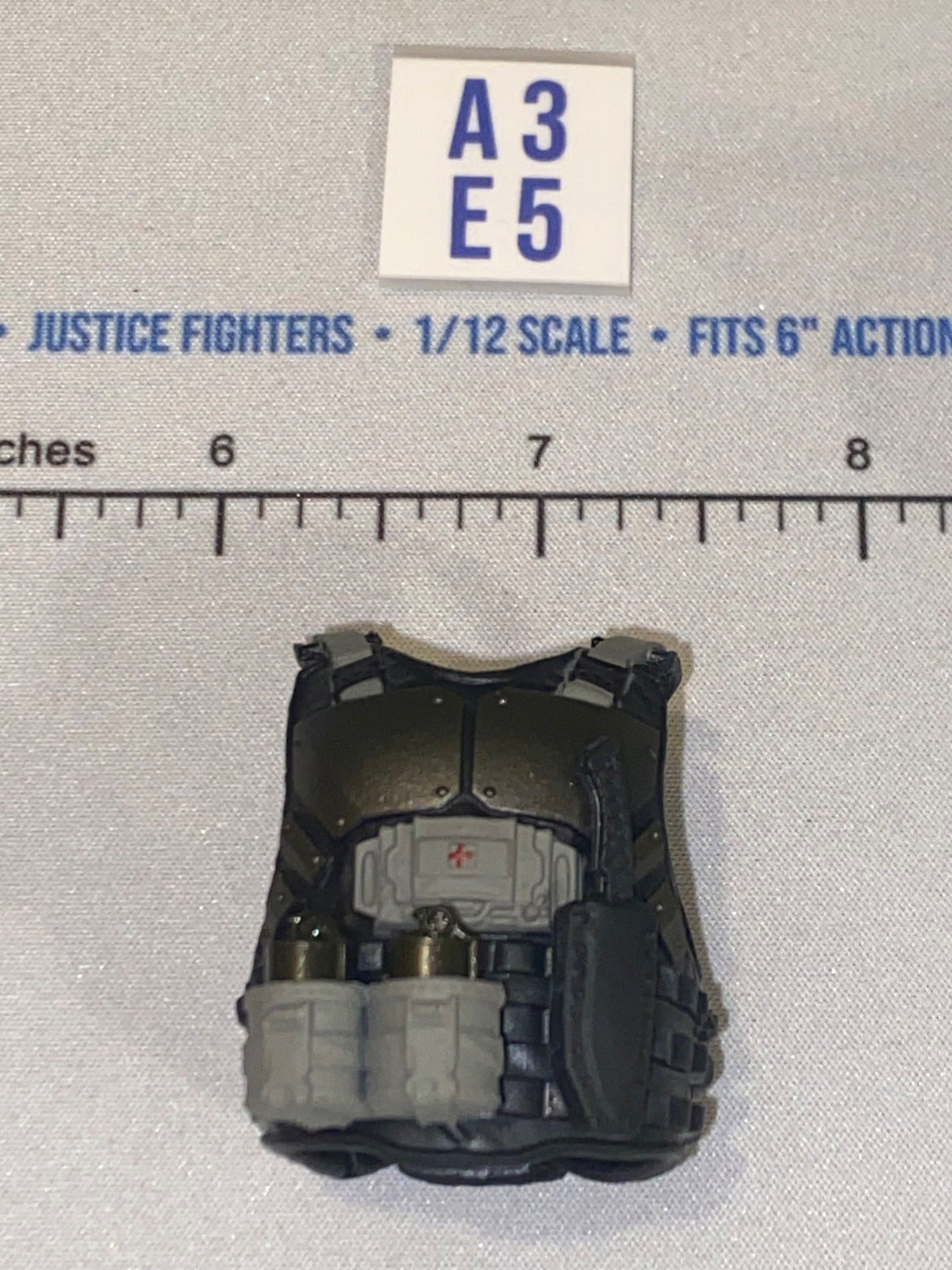 1/12 Scale Modern Era Tactical Body Armor Vest - Black and Olive - Valaverse