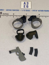 1/12 Scale Modern Era Pistol Thigh Holster and Knee Pads Set - Valaverse