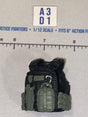 1/12 Scale Modern Era Black and Olive Drab Tactical Body Armor Vest - Valaverse