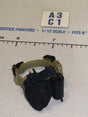 1/12 Scale Modern Era Tan and Black Pistol Holster Belt Set - Valaverse