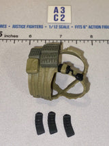 1/12 Scale Modern Era Tan Tactical Chest Rig with Ammunition Pouches - Valaverse