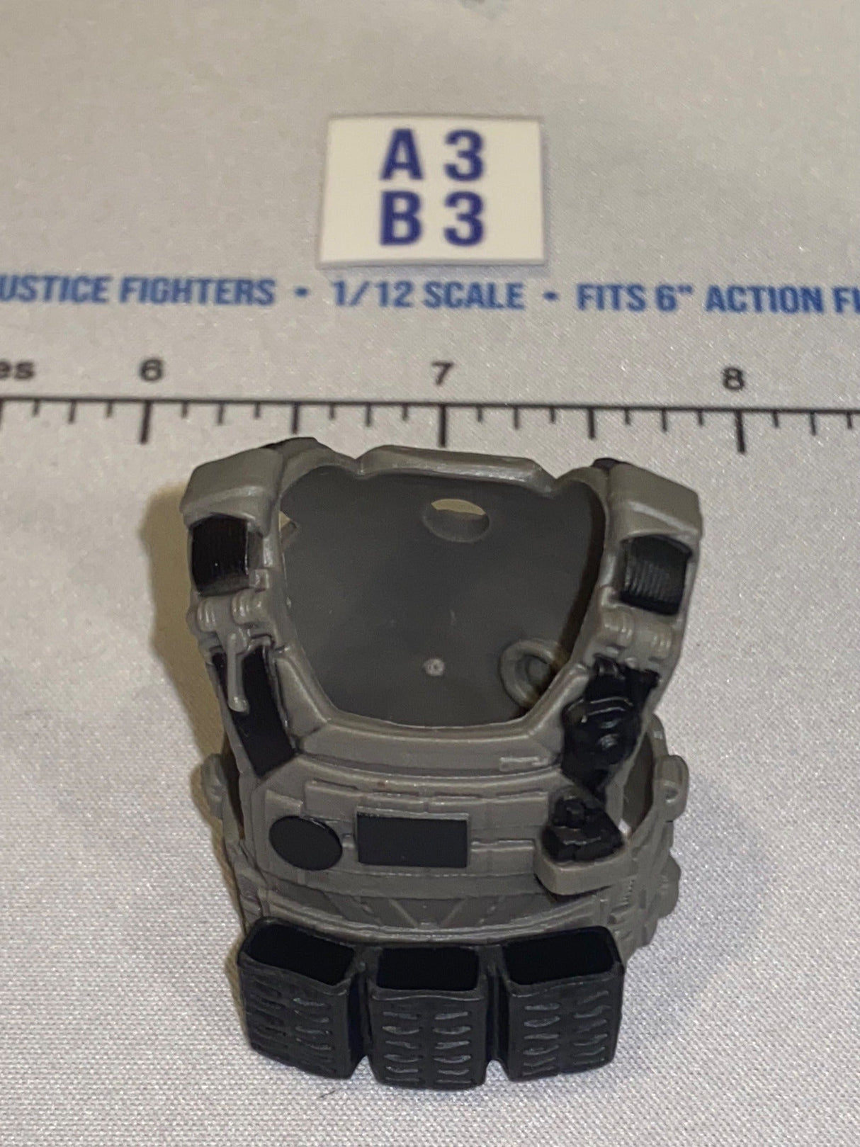 1/12 Scale Modern Era Tactical Body Armor Vest - Grey - Valaverse
