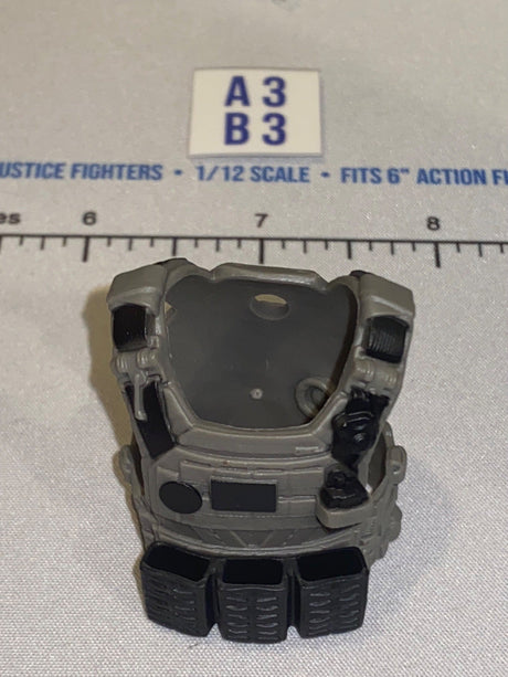 1/12 Scale Modern Era Tactical Body Armor Vest - Grey - Valaverse