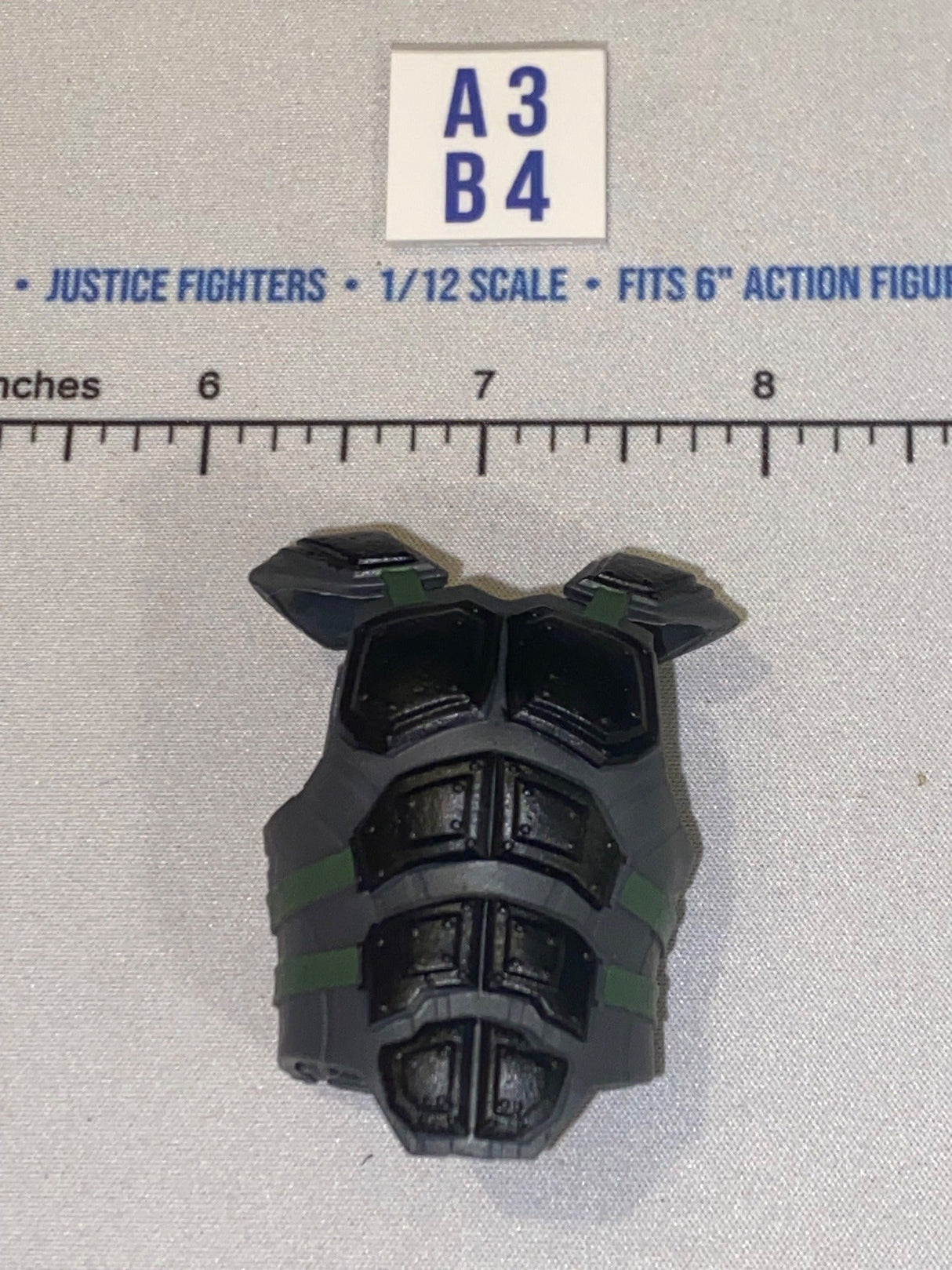 1/12 Scale Valaverse Modern Era Science Fiction Body Armor Vest - Black and Green
