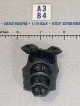 1/12 Scale Valaverse Modern Era Science Fiction Body Armor Vest - Black and Green